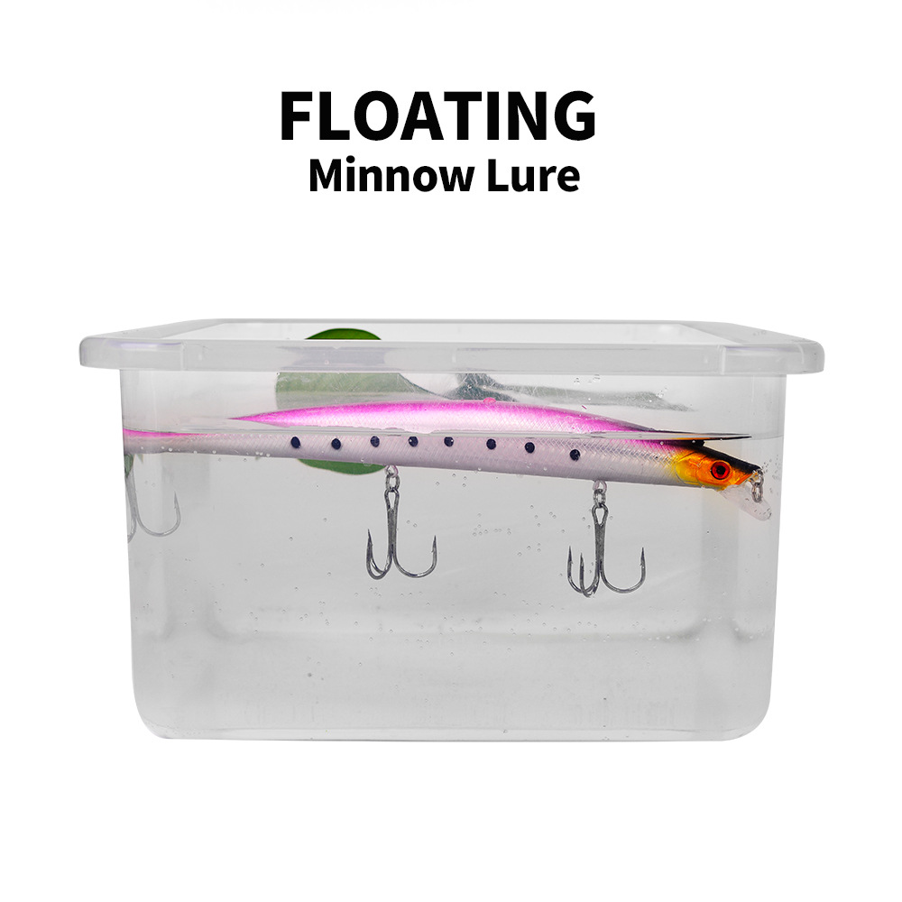 Fishing Hook Treble - Leurre de pêche flottant Minnow, 18,5