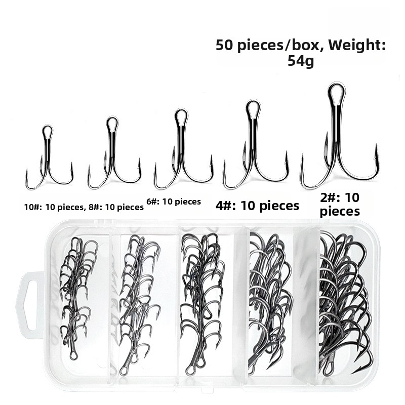 50 hameçons triples de pêche e - Fishing Hook Treble avis et prix