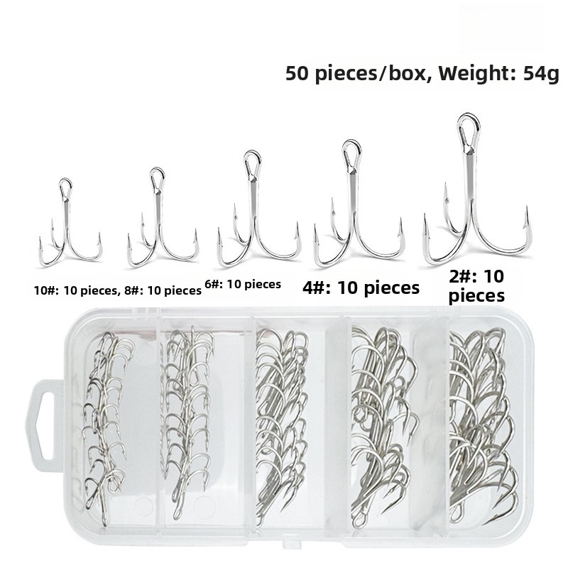 50 hameçons triples de pêche e - Fishing Hook Treble avis et prix