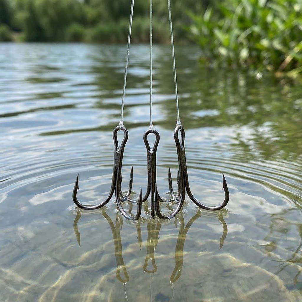 50 hameçons triples de pêche e - Fishing Hook Treble avis et prix