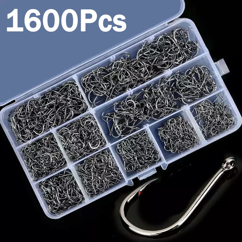 50-1600 pièces/boîtehameçons d - Fishing Hook Circle avis et prix